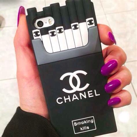 chanel black and white phone case|iphone case Chanel smoking kills.